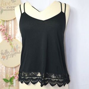 EXPRESS Black Lace Tank Top